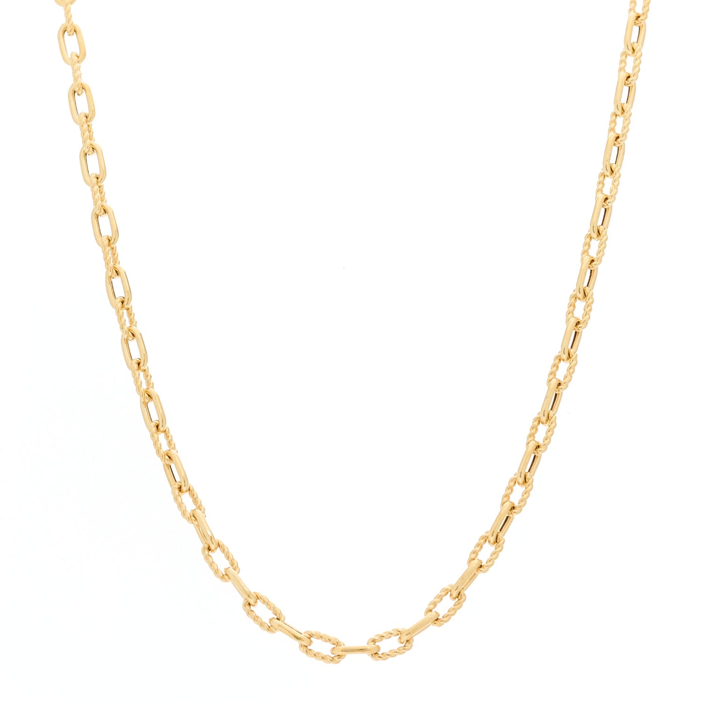 18K Rose Gold 3mm Madison Chain Necklace
