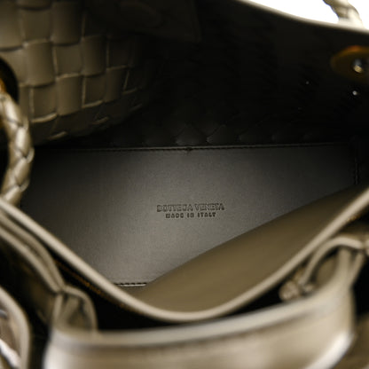 Bottega Veneta Suede Intrecciato Small Andiamo Shoulder Bag Cypress 5 of 10