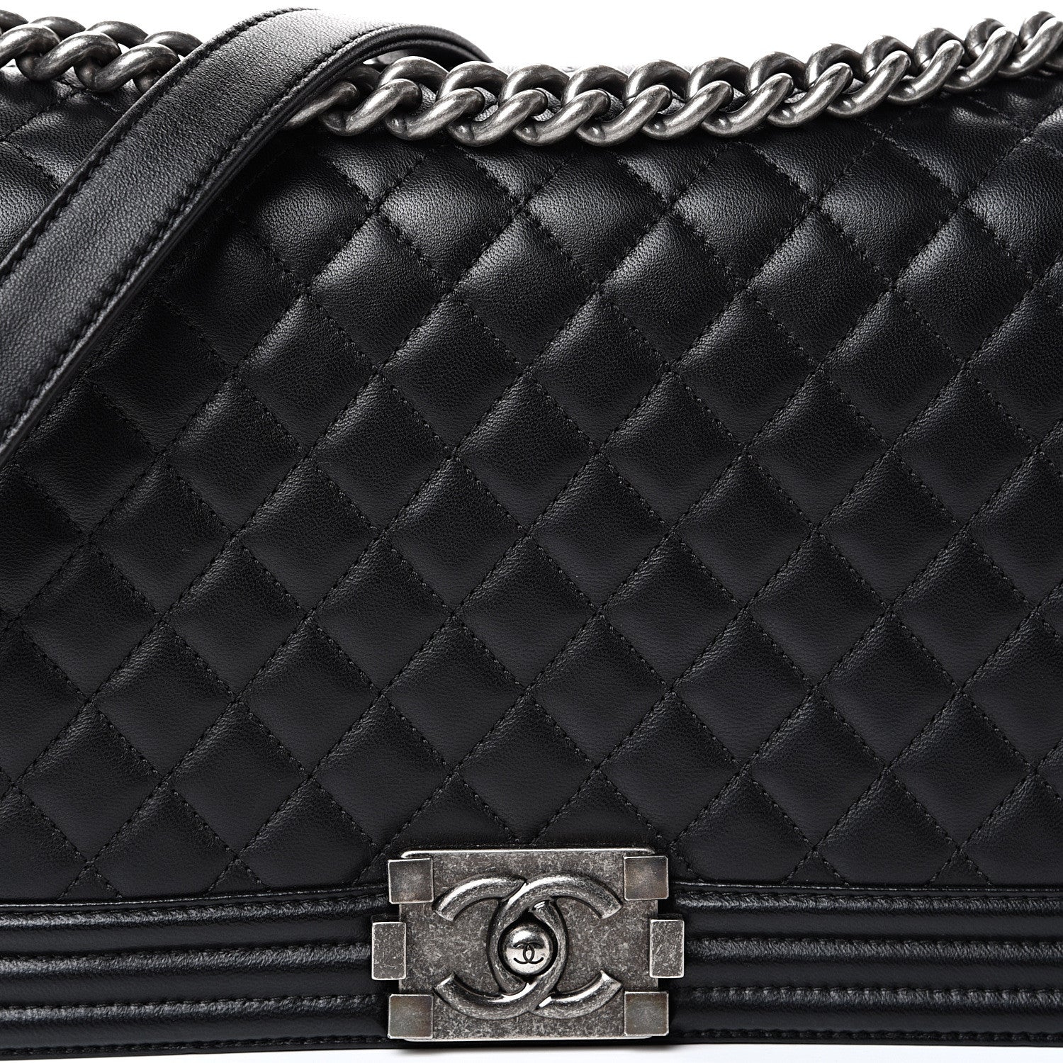 Chanel Lambskin Quilted New Medium Boy Flap Black 7 of 13