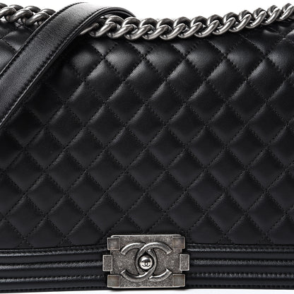 Chanel Lambskin Quilted New Medium Boy Flap Black 7 of 13