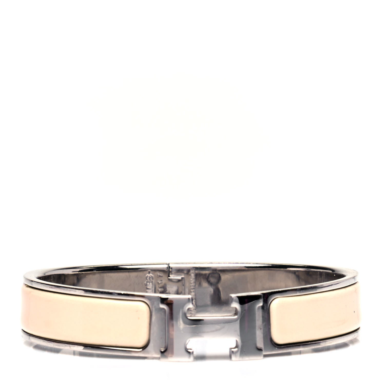 Hermes Enamel Narrow Clic Clac H Bracelet GM Percale 1 of 6