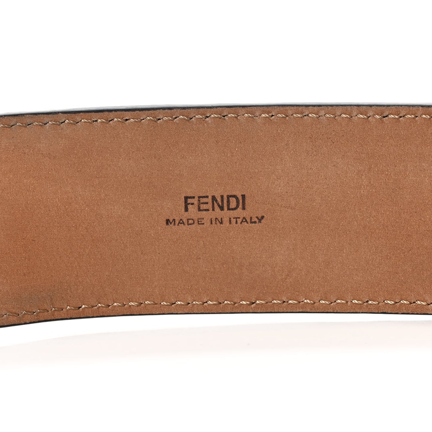 Vitello F is Fendi Bi-Color FF 1974 Embossed Belt 80 32 Maya Black
