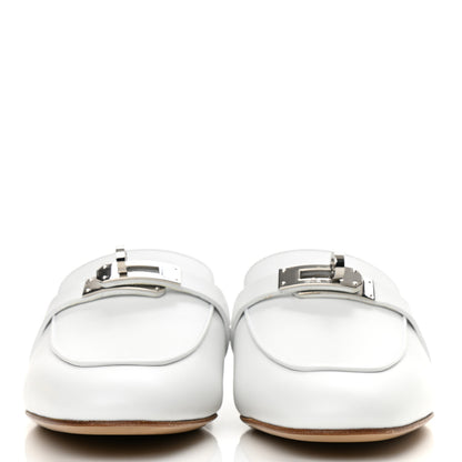 Hermes Calfskin Oz Mules 36 White 2 of 8