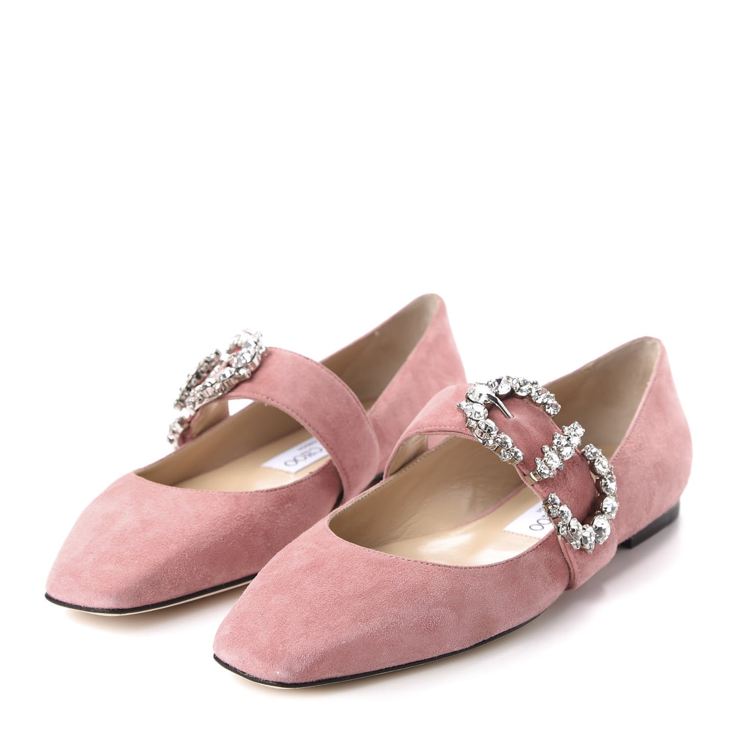 Suede Crystal Goodwin Ballerina Flats 36 Candyfloss