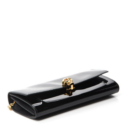 Alexander McQueen Patent Skull Wallet on Chain Black 4 of 9