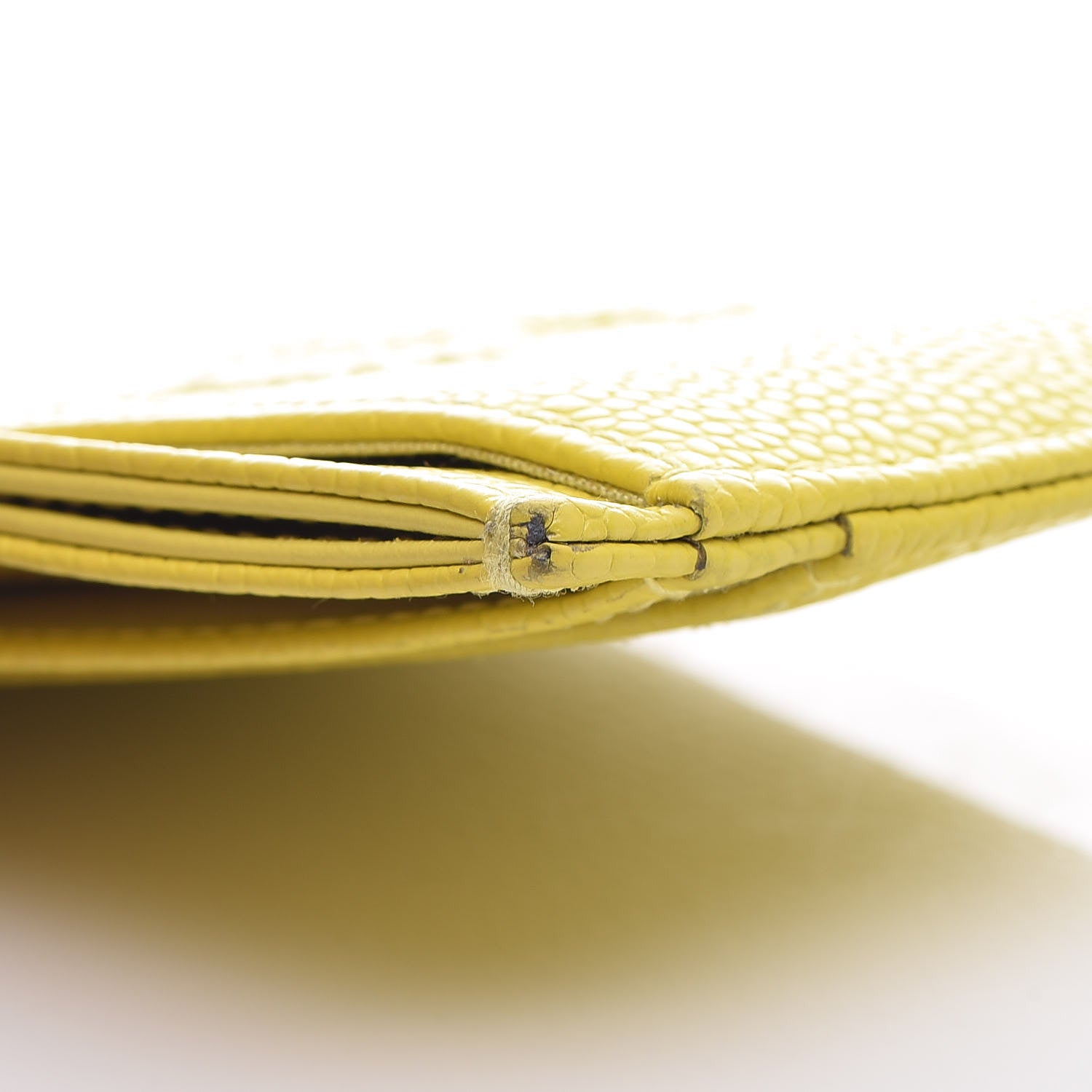 Chanel Caviar CC Timeless Card Holder Yellow 15 of 16
