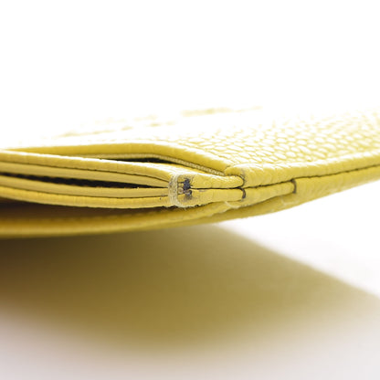 Chanel Caviar CC Timeless Card Holder Yellow 15 of 16