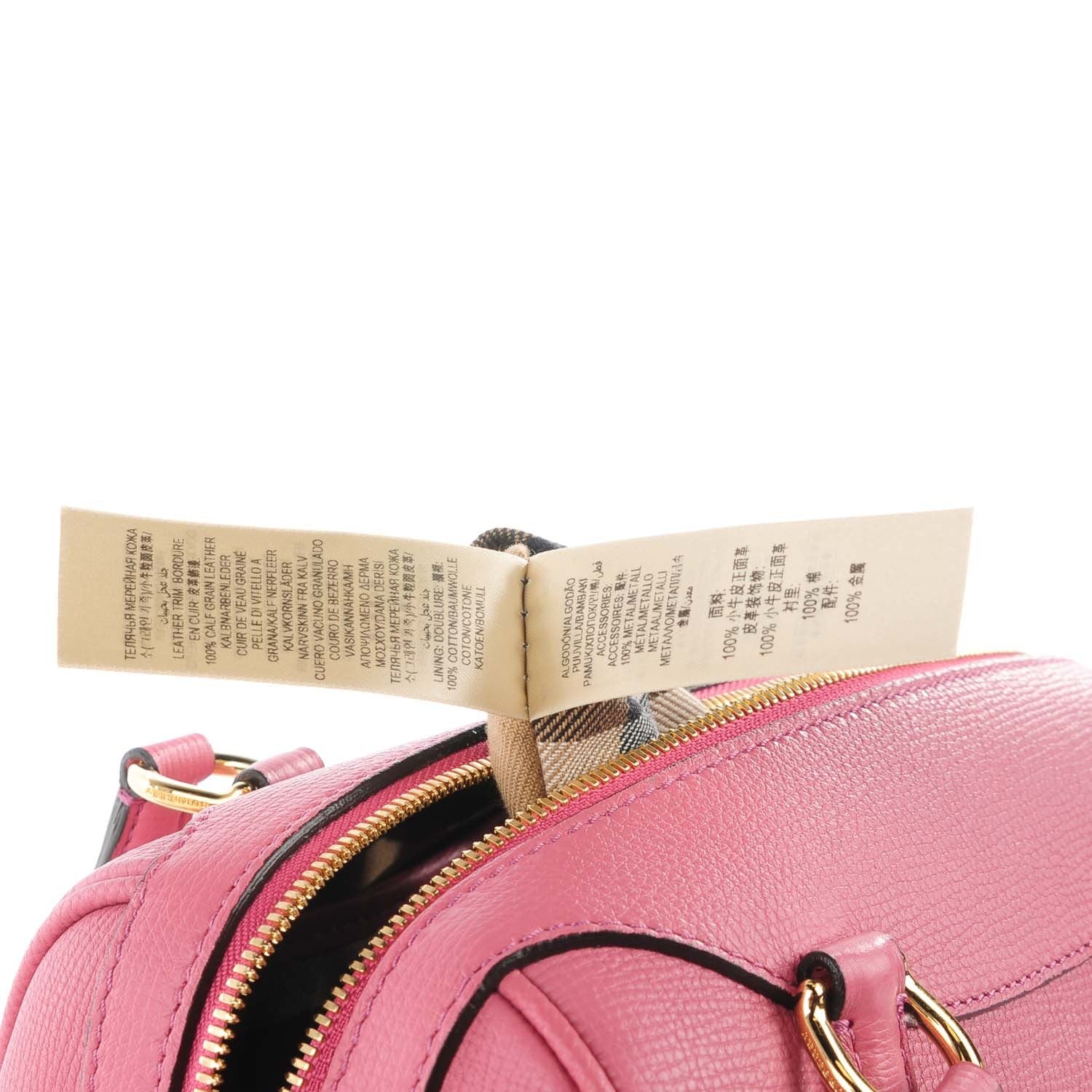 Burberry Derby Calfskin Small Alchester Bowling Bag Mauve Pink 10 of 10