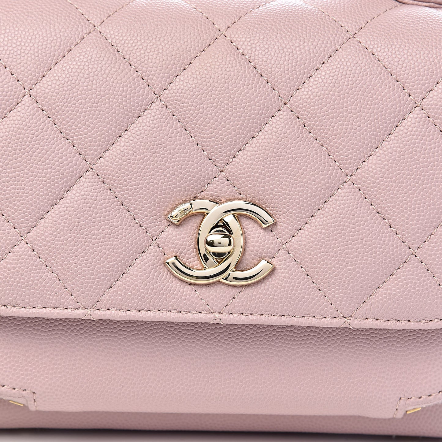 Caviar Quilted Mini Business Affinity Flap Light Pink