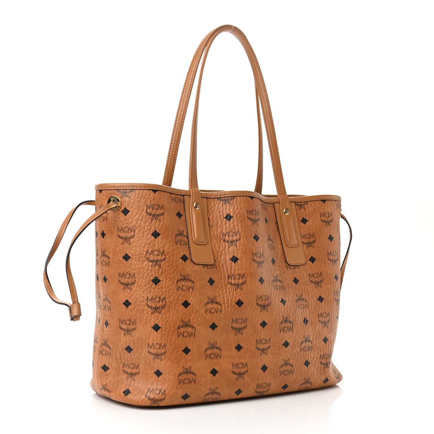 Visetos Medium Project Reversible Shopper Tote Cognac