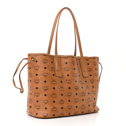 MCM Visetos Medium Project Reversible Shopper Tote Cognac 4 of 15