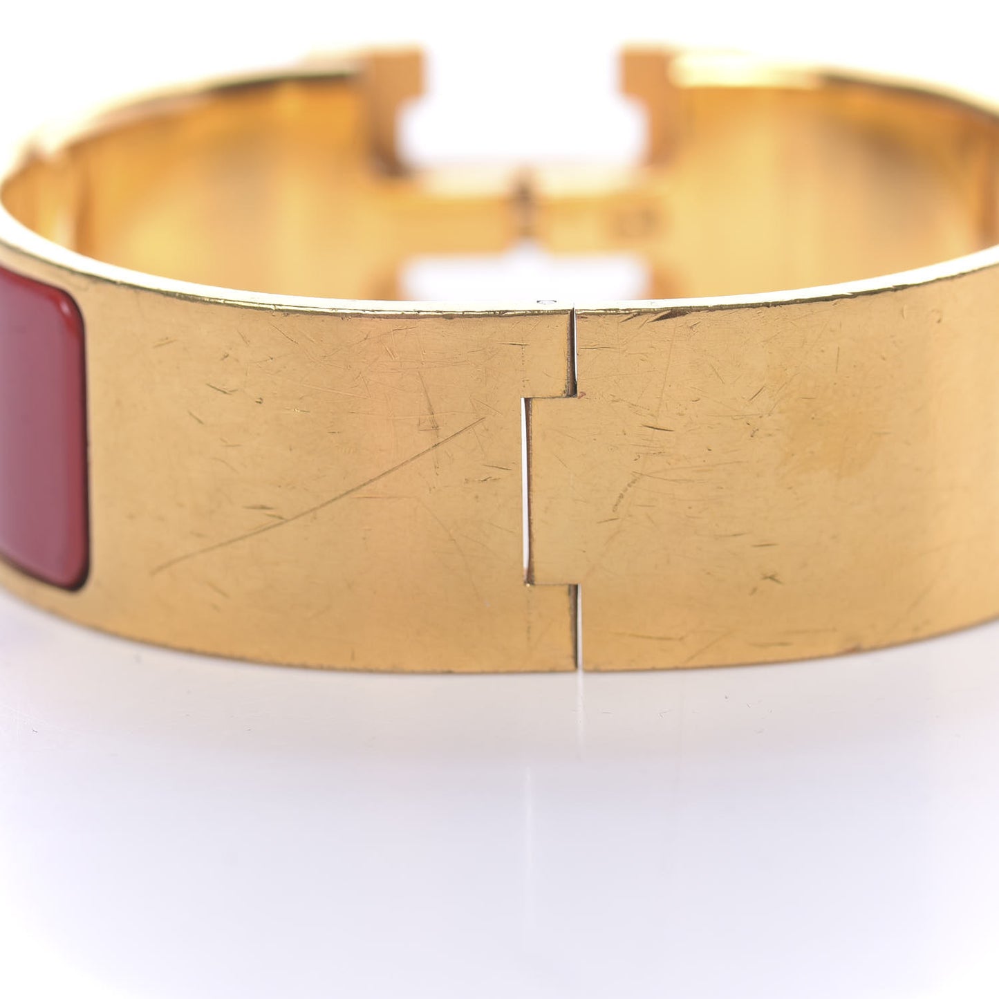Enamel Wide Clic Clac H Bracelet PM Rouge De Chine