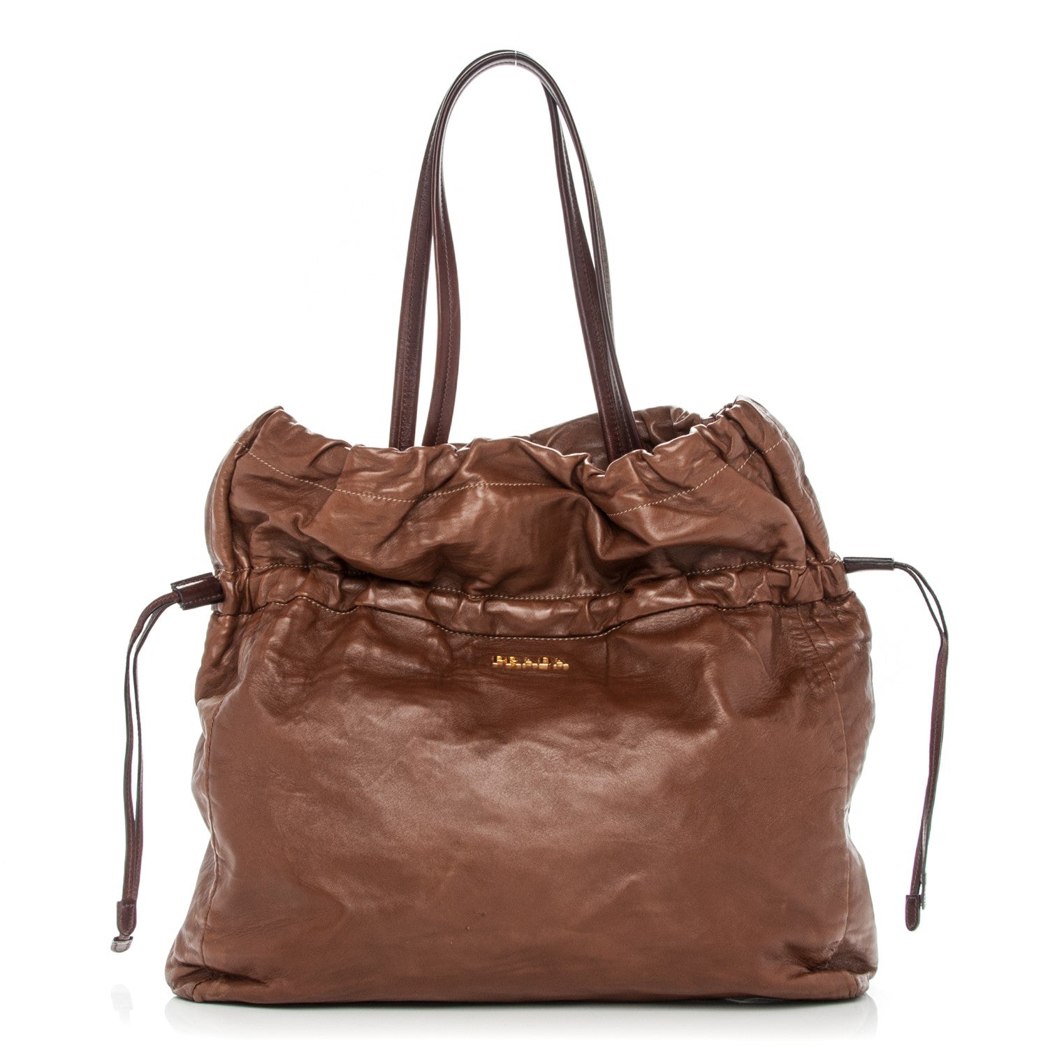 Prada Nappa Antique Shoulder Bag Cocco 1 of 7