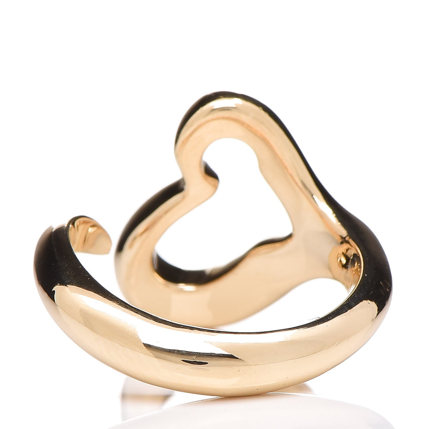18K Yellow Gold Small Elsa Peretti Open Heart Ring 47 4
