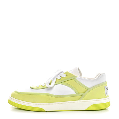 Chanel Fabric Womens Logo Sneakers 39 Green 1 of 8