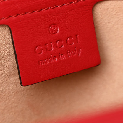Gucci Calfskin Matelasse Small GG Marmont Shoulder Bag Hibiscus Red 6 of 13