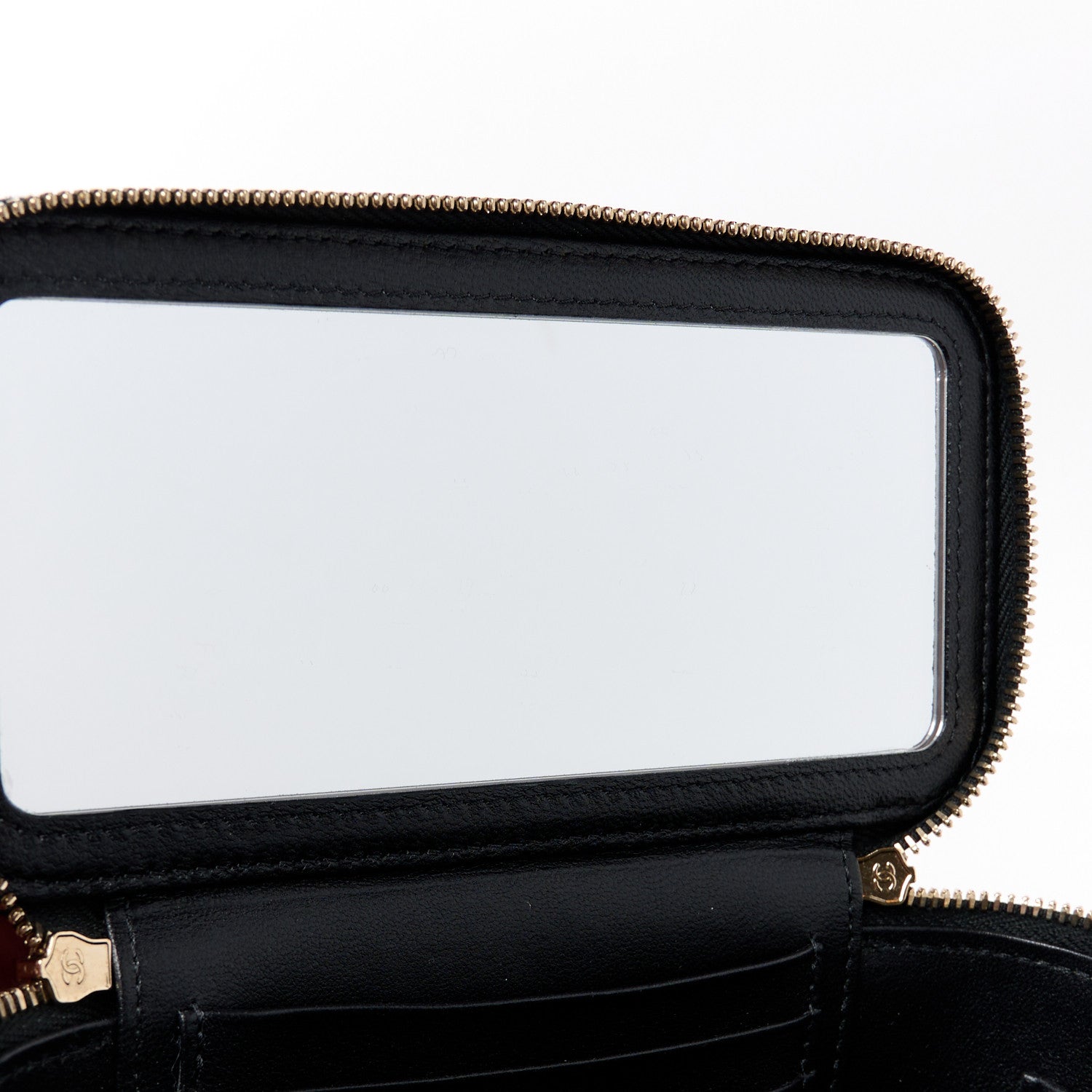 Chanel Lambskin Quilted Small Top Handle Vanity Case With Chain Black 12 of 13