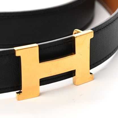 Hermes Swift Epsom 24mm Constance H Belt 70 Black Gold 8 of 8