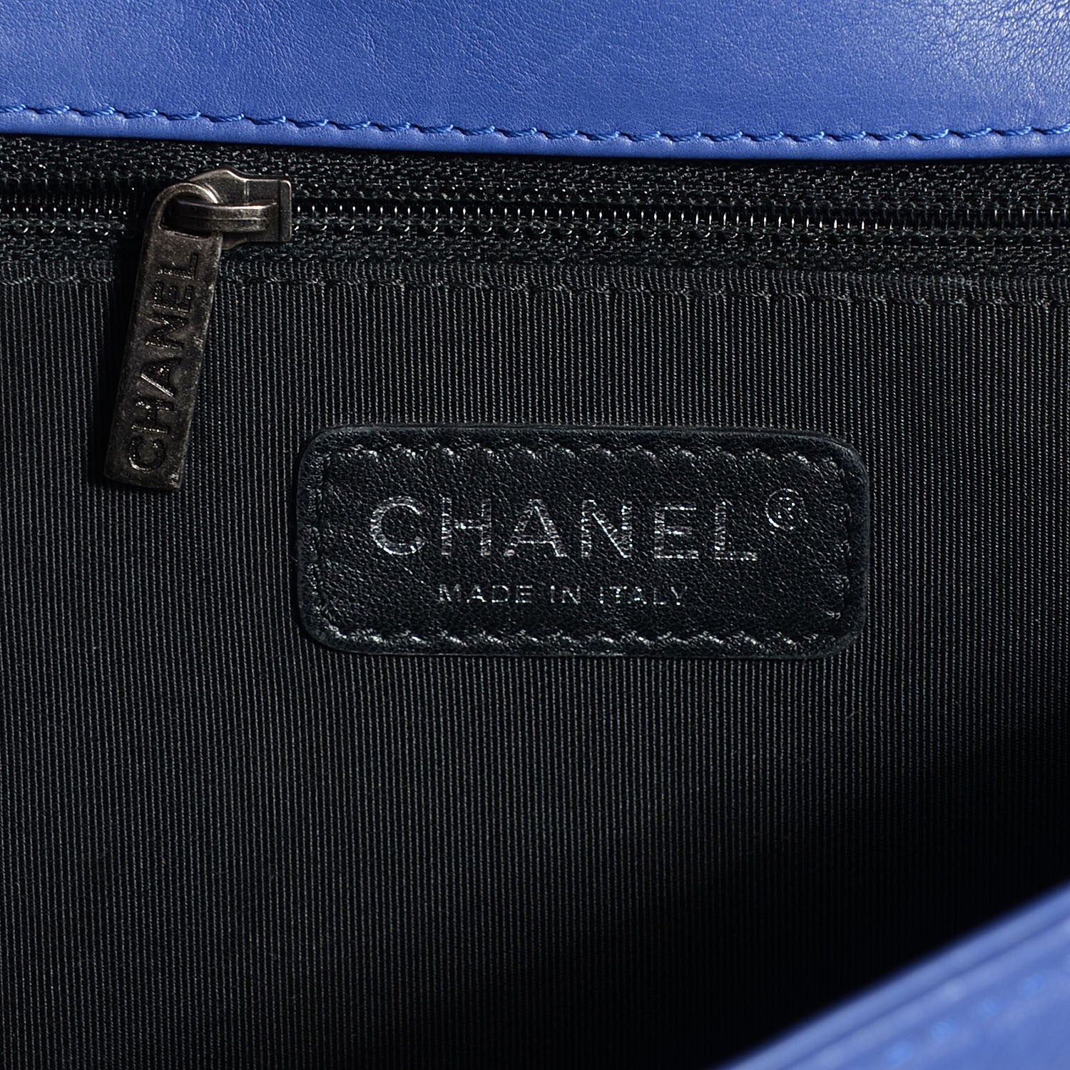 Chanel Calfskin Quilted Large Boy Flap Dark Blue 6 of 8