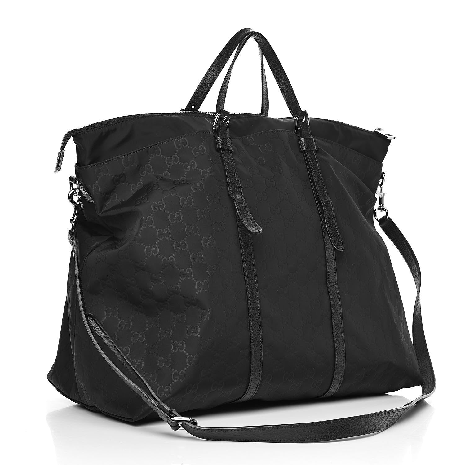 Gucci Nylon Monogram Light Duffle Bag Black 3 of 10