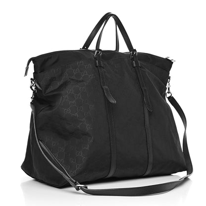 Gucci Nylon Monogram Light Duffle Bag Black 3 of 10