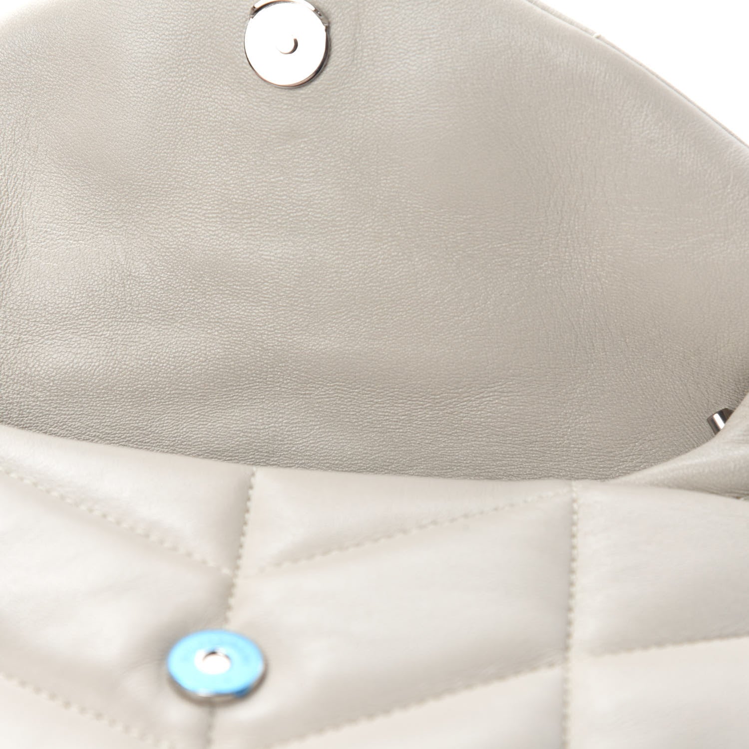 Saint Laurent Lambskin Quilted Toy Loulou Puffer Monogram Chain Satchel Crema Soft 9 of 13
