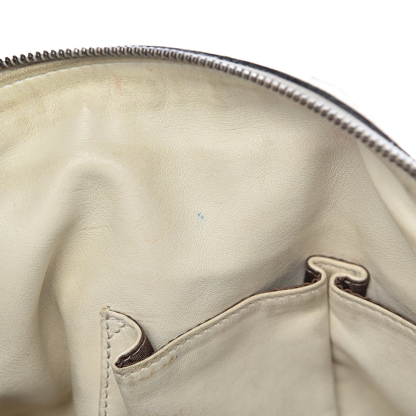 Calfskin Medium Icon Bit Boston Off White