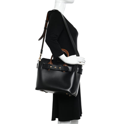 Burberry Smooth Calfskin Triple Stud Small Belt Bag Black Tan 2 of 10