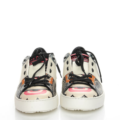 Valentino Garavani Calfskin Mime Rockstud Open Sneakers 38.5 White Multicolor 2 of 9