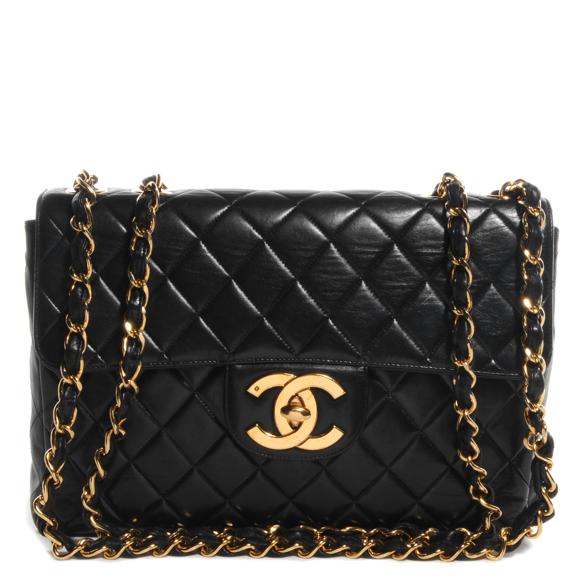Chanel Lambskin Jumbo Flap Black 1 of 9