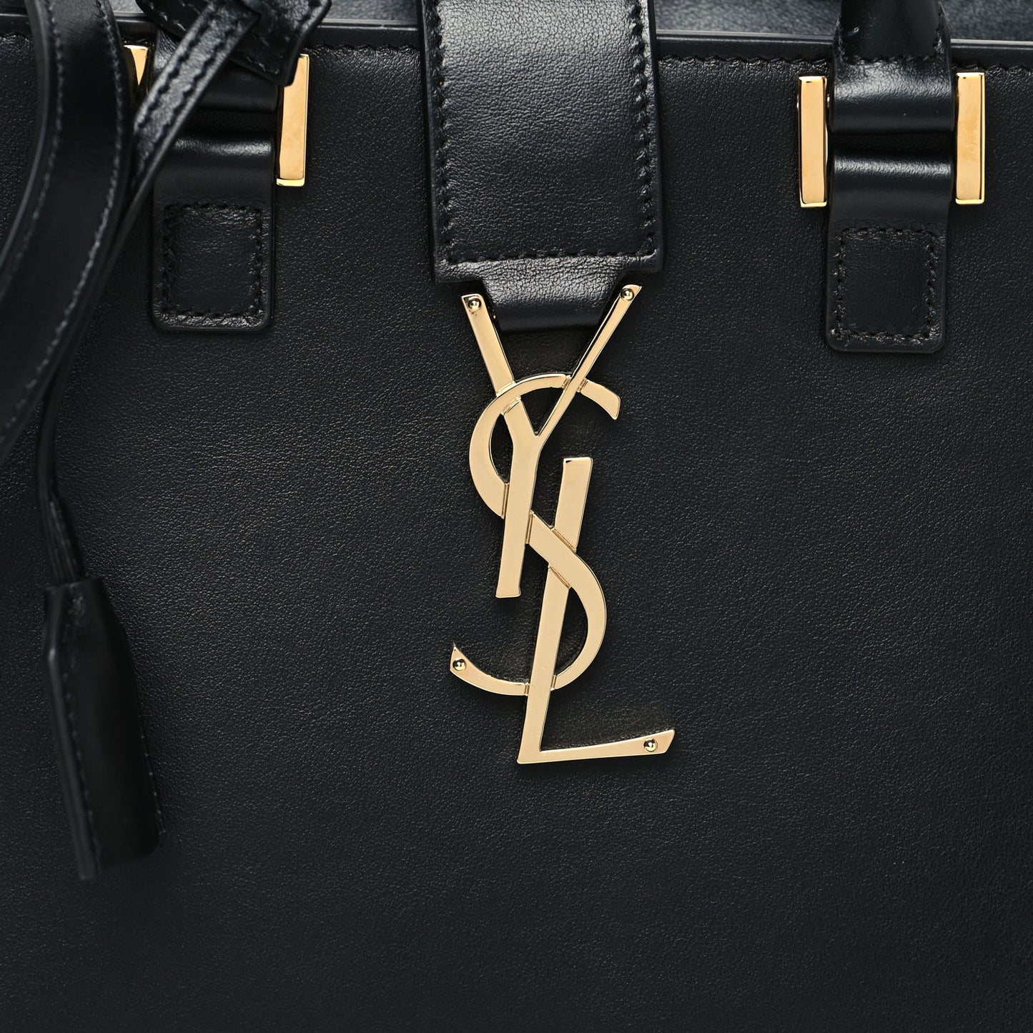Calfskin Monogram Baby Cabas Black