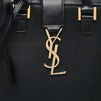 Saint Laurent Calfskin Monogram Baby Cabas Black 9 of 11