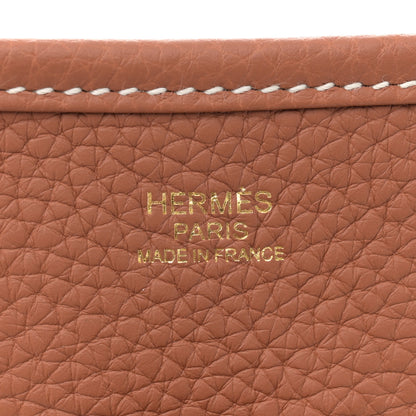 Hermes Taurillon Clemence Evelyne III PM Gold 6 of 12