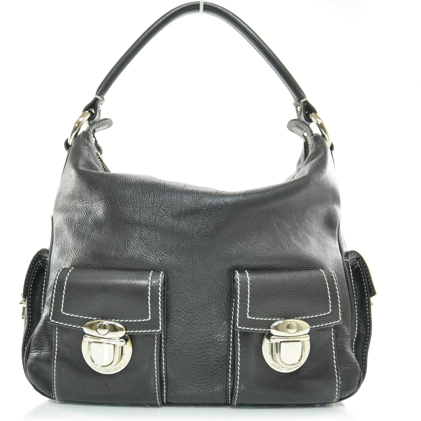 Leather Multipocket Hobo Black