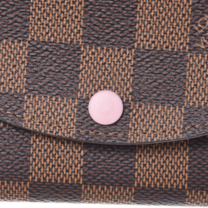 Louis Vuitton Damier Ebene Rosalie Coin Purse Rose Ballerine 9 of 9