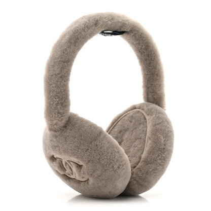 Chanel Shearling CC Ear Muffs Light Grey 3 of 7