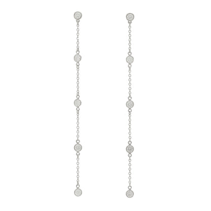 Tiffany Platinum Elsa Peretti Diamonds by the Yard Drop Earrings 1 of 4