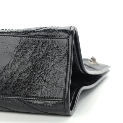 Saint Laurent Crinkled Calfskin Matelasse Monogram Niki Shoulder Bag Black 9 of 9