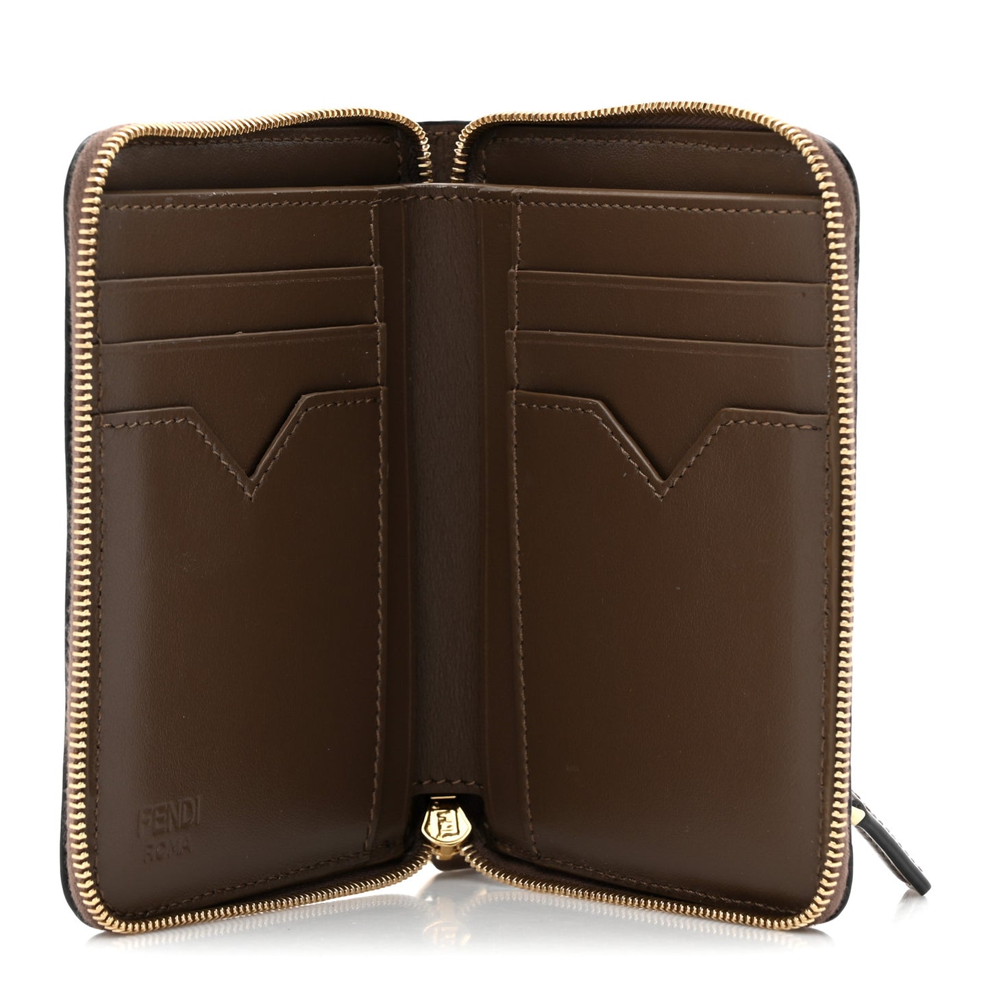 Vitello Ceylon Bi-Color FF 1974 Embossed FF Diamonds Wallet Maya Black