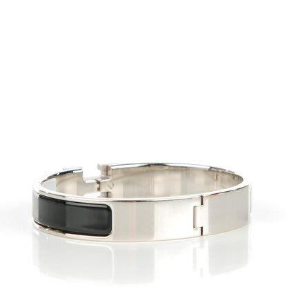 Hermes Enamel Narrow Clic Clac H Bracelet GM Black 3 of 6