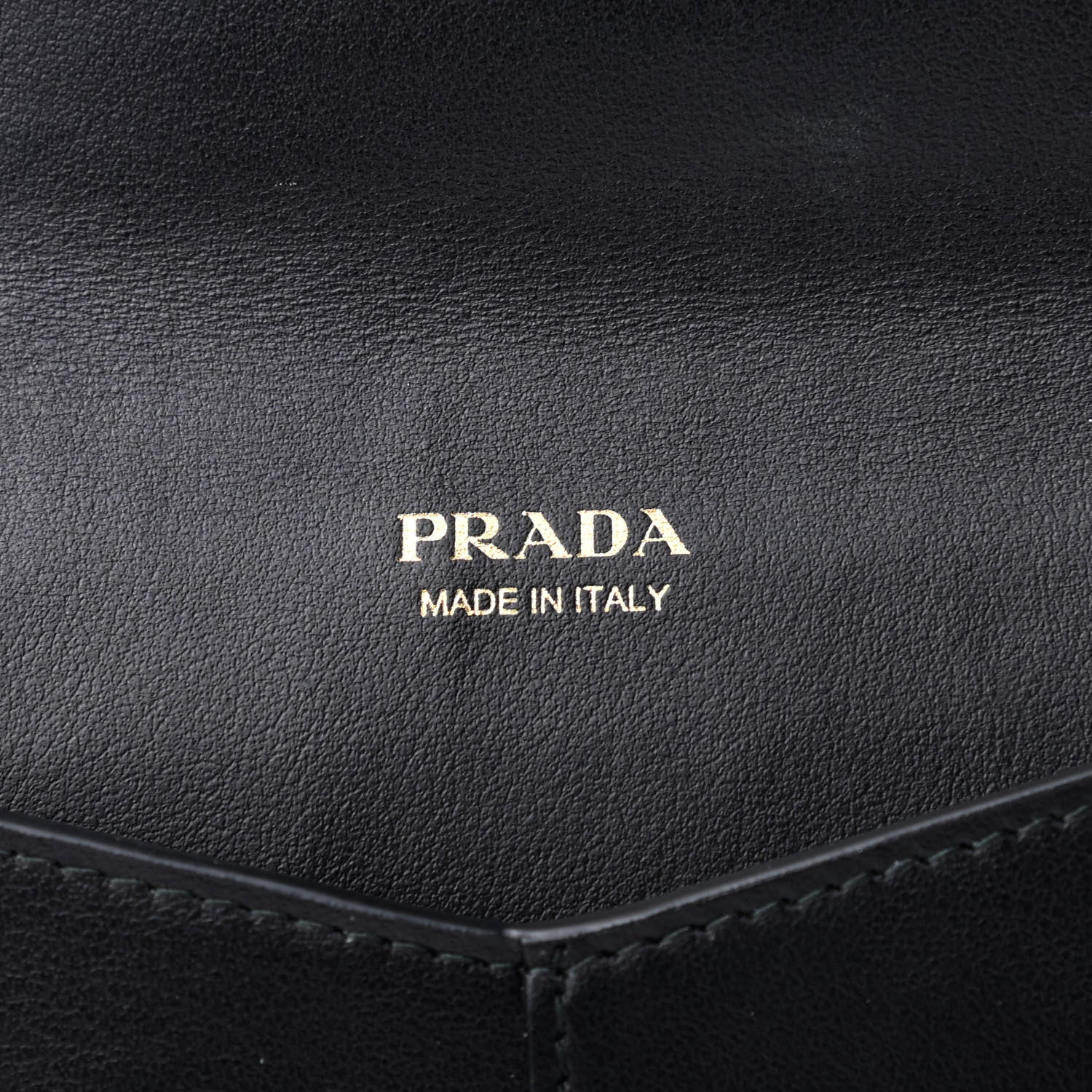 Prada Saffiano City Calfskin Envelope Wallet Black 7 of 9