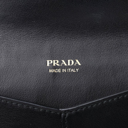 Prada Saffiano City Calfskin Envelope Wallet Black 7 of 9