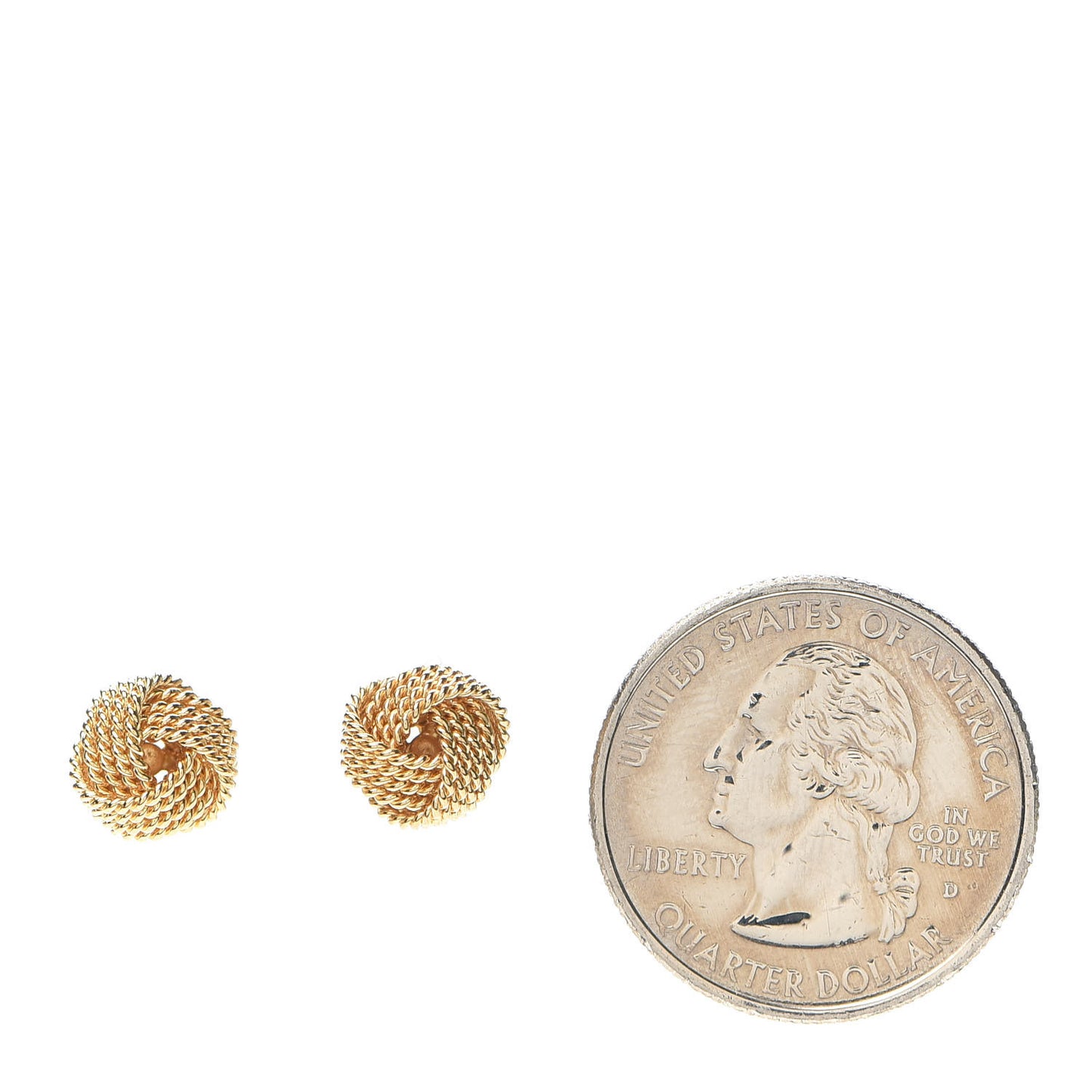 18K Yellow Gold Twist Knot Earrings