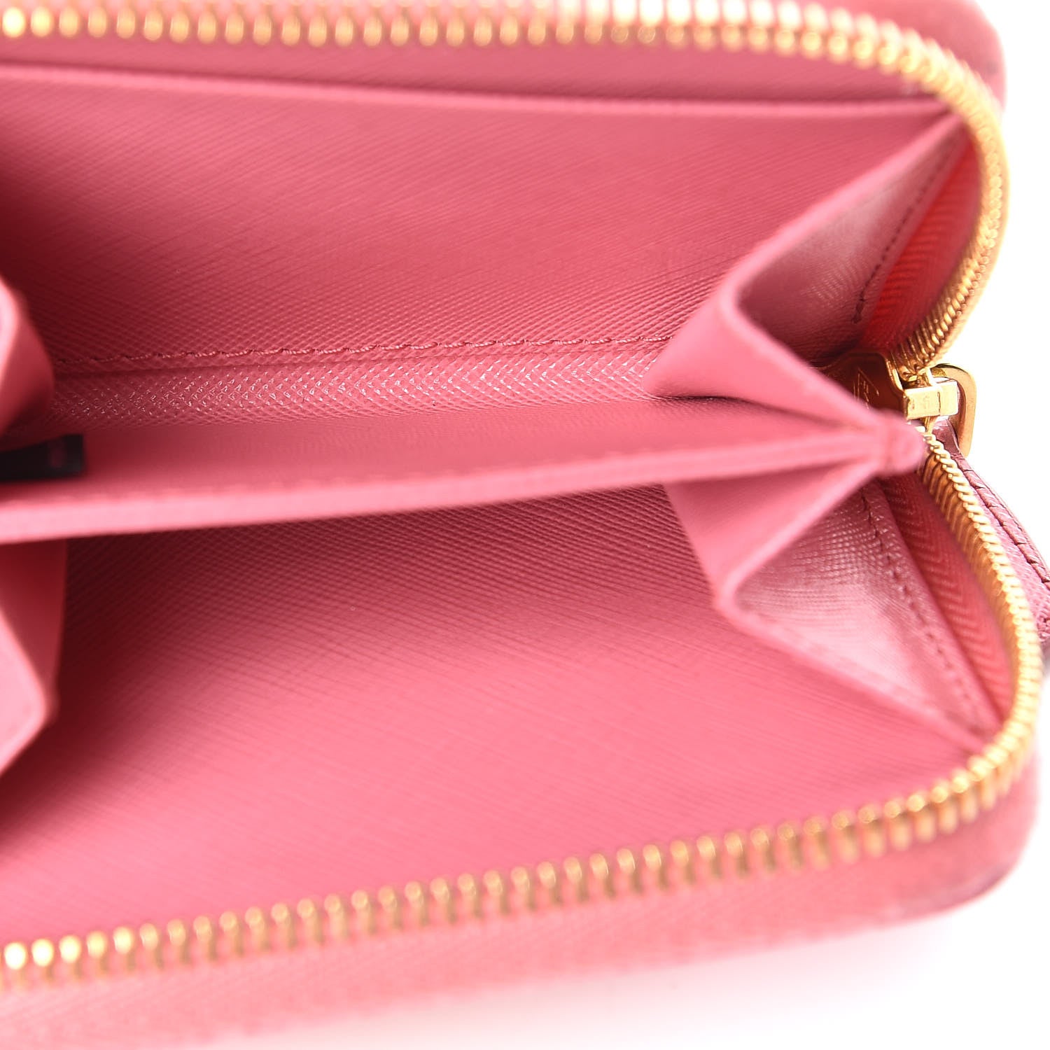 Prada Saffiano Metal Zip Coin Purse Geranio 5 of 10