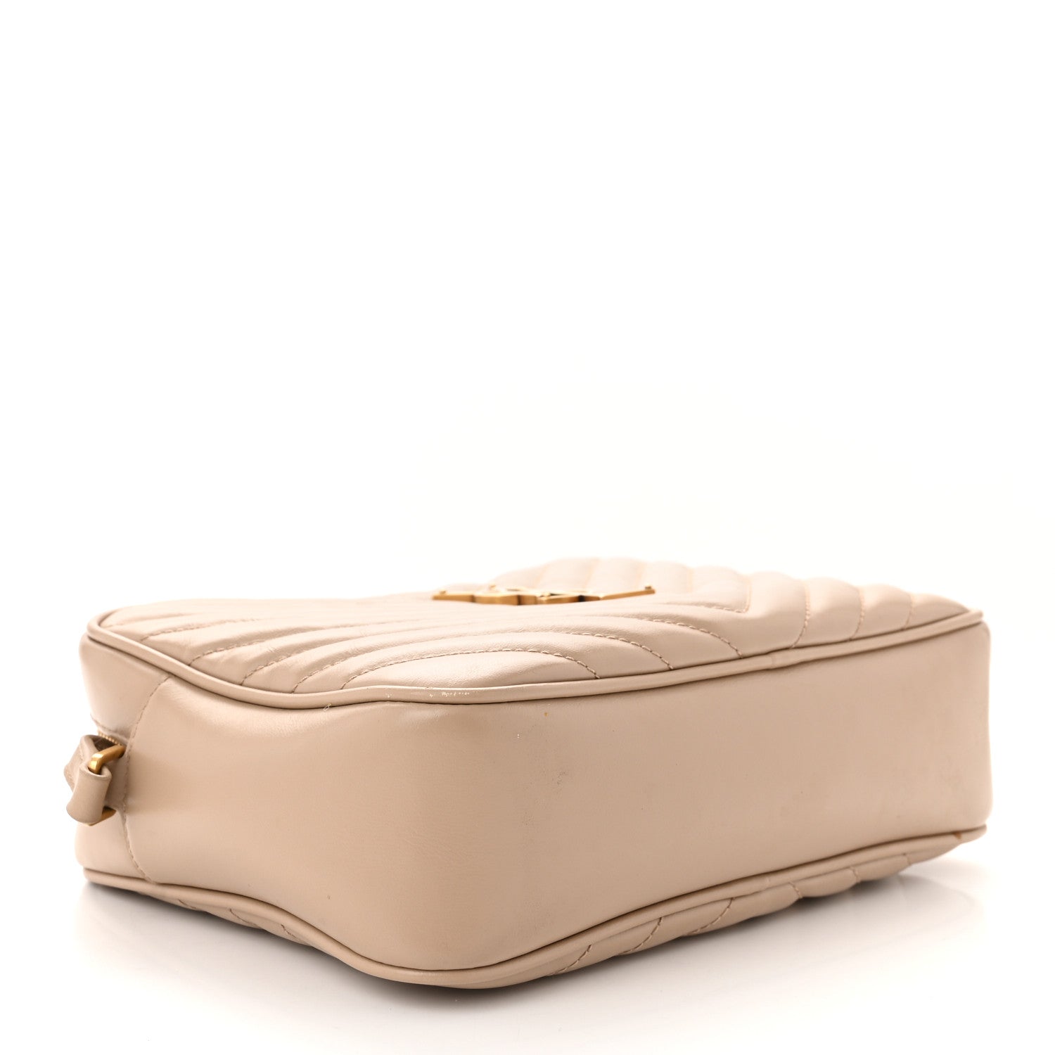 Saint Laurent Calfskin Matelasse Monogram Lou Camera Bag Dark Latte 4 of 16