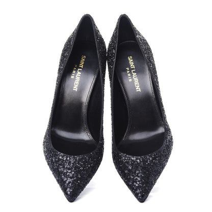 Saint Laurent Glitter Opyum 100 Pumps 36 Black 4 of 10