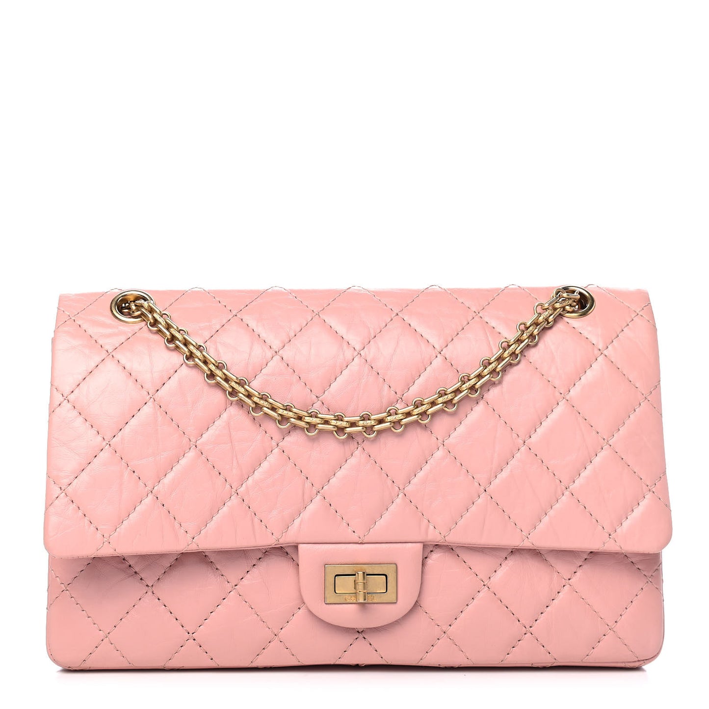 Aged Calfskin Quilted 2.55 Reissue 226 Flap Pink