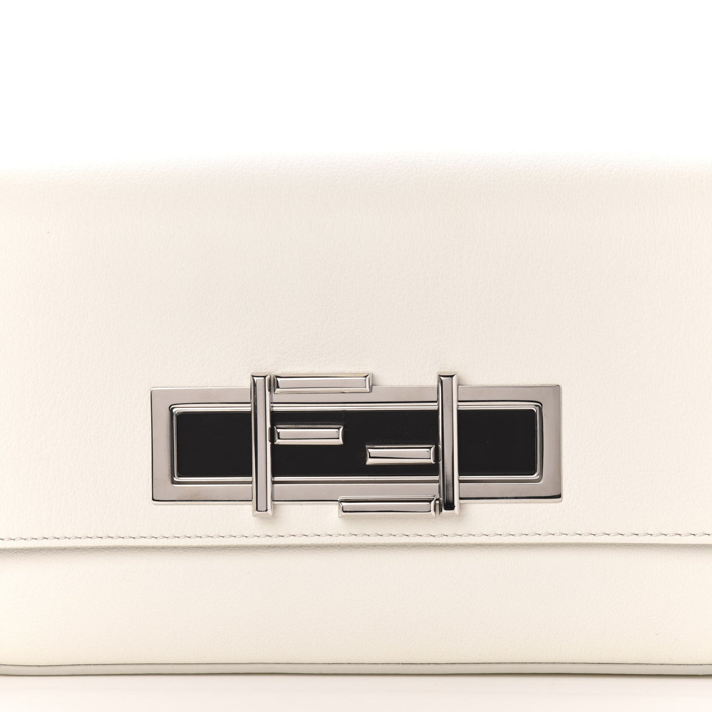 Vitello Dolce Bi-Color 3Baguette Shoulder Bag White Black