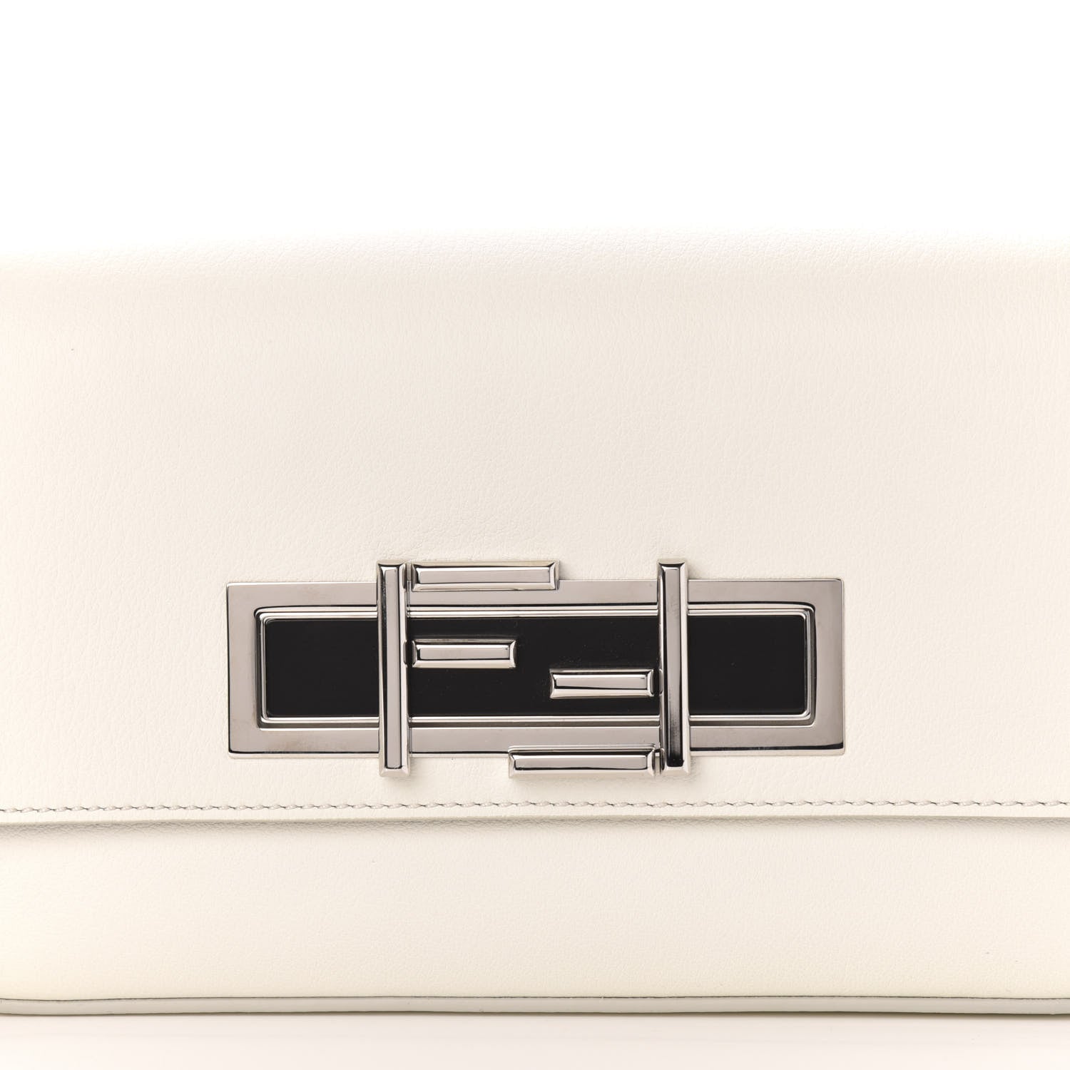 Fendi Vitello Dolce Bi-Color 3Baguette Shoulder Bag White Black 10 of 10