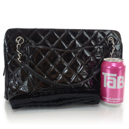 Chanel Patent Quilted Tote Black 3 of 8
